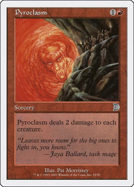 Pyroclasm trading card from Deckmasters Garfield vs Finkel Pyroclasm - Deckmasters Garfield vs Finkel Magic: The Gathering trading card