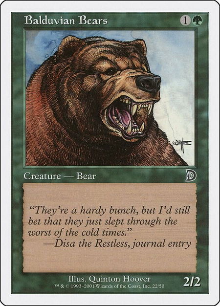 Balduvian Bears - Deckmasters Garfield vs Finkel Magic: The Gathering trading card