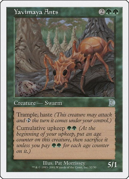 Yavimaya Ants trading card from Deckmasters Garfield vs Finkel Yavimaya Ants - Deckmasters Garfield vs Finkel Magic: The Gathering trading card