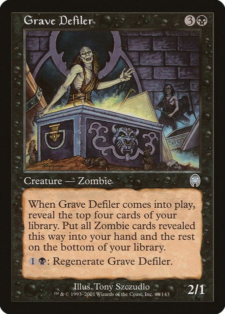 Grave Defiler - Apocalypse Magic: The Gathering trading card