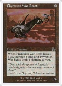 Phyrexian War Beast (37a) - Deckmasters Garfield vs Finkel (DKM) #37a - Common Magic: The Gathering Trading Card