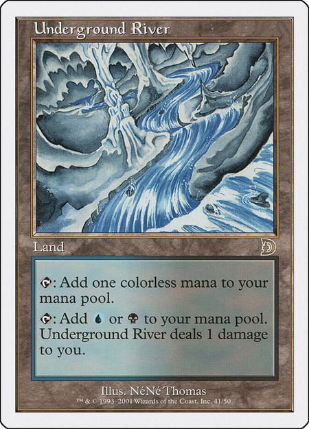 Underground River - Deckmasters Garfield vs Finkel Magic: The Gathering trading card