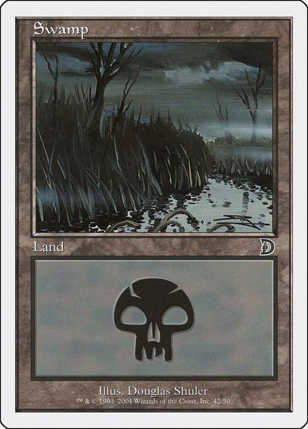 Swamp (42) - Deckmasters Garfield vs Finkel Magic: The Gathering trading card