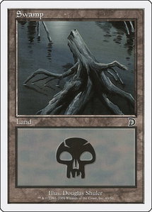 Swamp (44) - Deckmasters Garfield vs Finkel (DKM) #44 - Land Magic: The Gathering Trading Card