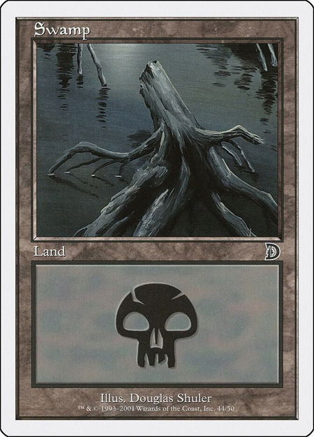 Swamp (44) - Deckmasters Garfield vs Finkel Magic: The Gathering trading card