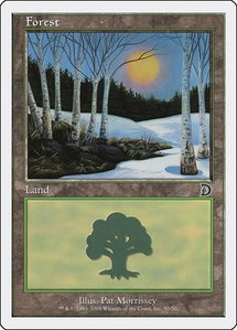 Forest (50) - Deckmasters Garfield vs Finkel (DKM) #50 - Land Magic: The Gathering Trading Card
