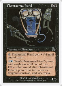 Phantasmal Fiend (8b) - Deckmasters Garfield vs Finkel (DKM) #8b - Common Magic: The Gathering Trading Card