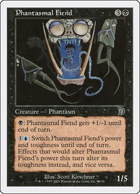 Phantasmal Fiend (8b) - Deckmasters Garfield vs Finkel (DKM) #8b - Common Magic: The Gathering Trading Card