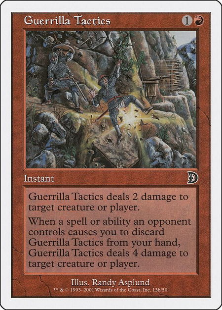 Guerrilla Tactics (13b) - Deckmasters Garfield vs Finkel Magic: The Gathering trading card