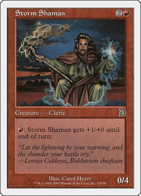 Storm Shaman (21b) - Deckmasters Garfield vs Finkel Magic: The Gathering trading card