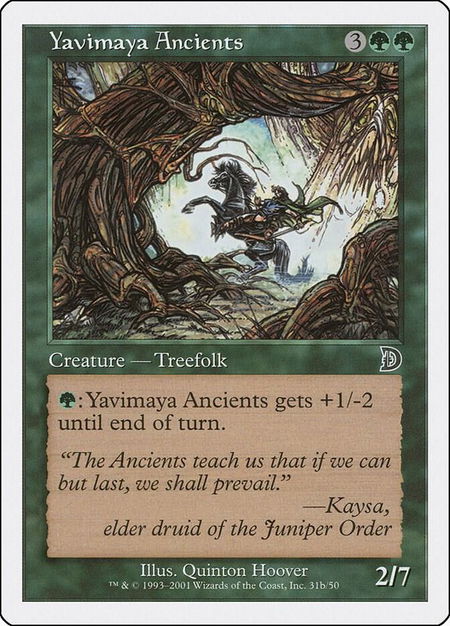 Yavimaya Ancients (31b) - Deckmasters Garfield vs Finkel Magic: The Gathering trading card