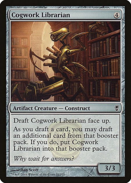 Cogwork Librarian - Conspiracy Magic: The Gathering trading card
