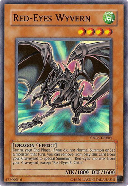 Red-Eyes Wyvern trading card from Yu-Gi-Oh! GX Tag Force Promotional Cards Red-Eyes Wyvern - Yu-Gi-Oh! GX Tag Force Promotional Cards YuGiOh trading card