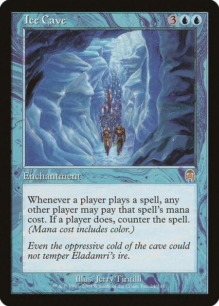 Ice Cave - Apocalypse Magic: The Gathering trading card