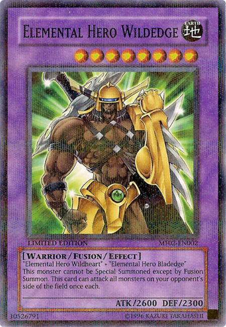 Elemental HERO Wildedge - Mattel Action Figure Promos: Series 2 YuGiOh trading card