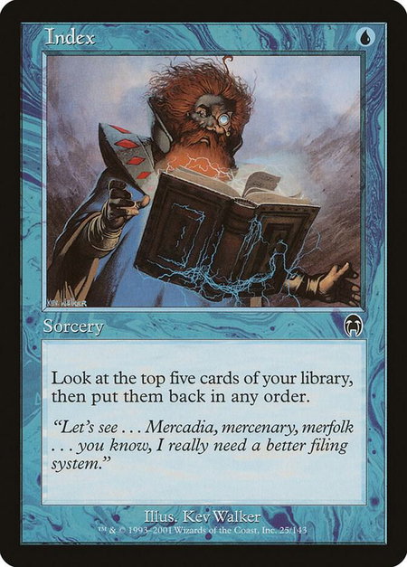 Index - Apocalypse Magic: The Gathering trading card