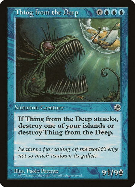 Thing from the Deep - Portal Magic: The Gathering trading card