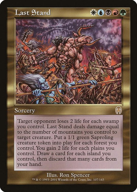 Last Stand - Apocalypse Magic: The Gathering trading card