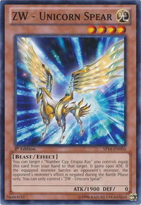 ZW - Unicorn Spear (Starfoil) - Star Pack 2014 (SP14) #SP14-EN004 - Rare YuGiOh Trading Card