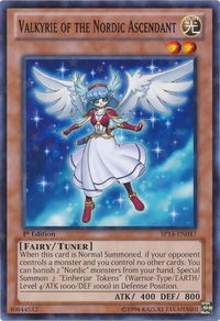 Valkyrie of the Nordic Ascendant (Starfoil) - Star Pack 2014 (SP14) #SP14-EN047 - Rare YuGiOh Trading Card