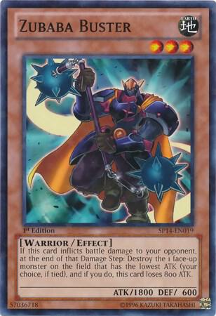 Zubaba Buster (Starfoil) trading card from Star Pack 2014 Zubaba Buster (Starfoil) - Star Pack 2014 YuGiOh trading card