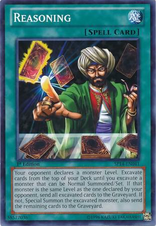 Reasoning (Starfoil) trading card from Star Pack 2014 Reasoning (Starfoil) - Star Pack 2014 YuGiOh trading card