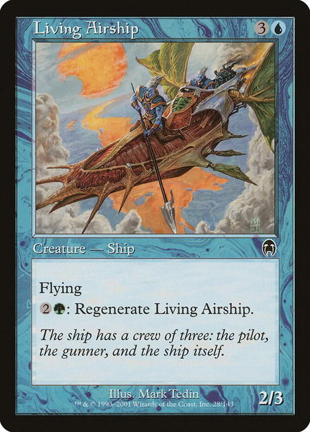Living Airship - Apocalypse Magic: The Gathering trading card