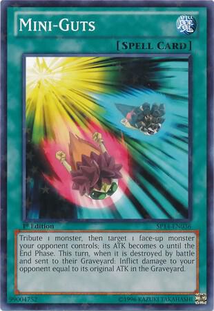 Mini Guts (Starfoil) trading card from Star Pack 2014 Mini Guts (Starfoil) - Star Pack 2014 YuGiOh trading card
