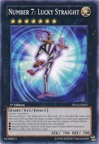 Number 7: Lucky Straight - Star Pack 2014 (SP14) #SP14-EN027 - Common / Short Print YuGiOh Trading Card