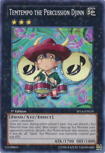 Temtempo the Percussion Djinn (Starfoil) - Star Pack 2014 (SP14) #SP14-EN029 - Rare YuGiOh Trading Card