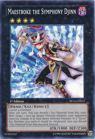 Maestroke the Symphony Djinn (Starfoil) trading card from Star Pack 2014 Maestroke the Symphony Djinn (Starfoil) - Star Pack 2014 YuGiOh trading card
