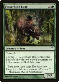 Festerhide Boar - Duel Decks: Jace vs. Vraska (DDM) #59 - Common Magic: The Gathering Trading Card