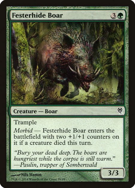 Festerhide Boar - Duel Decks: Jace vs. Vraska Magic: The Gathering trading card