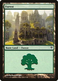 Forest (87) - Duel Decks: Jace vs. Vraska (DDM) #87 - Land Magic: The Gathering Trading Card