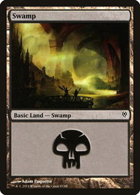 Swamp (81) - Duel Decks: Jace vs. Vraska (DDM) #81 - Land Magic: The Gathering Trading Card