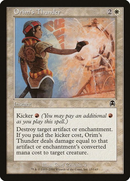 Orim's Thunder - Apocalypse Magic: The Gathering trading card
