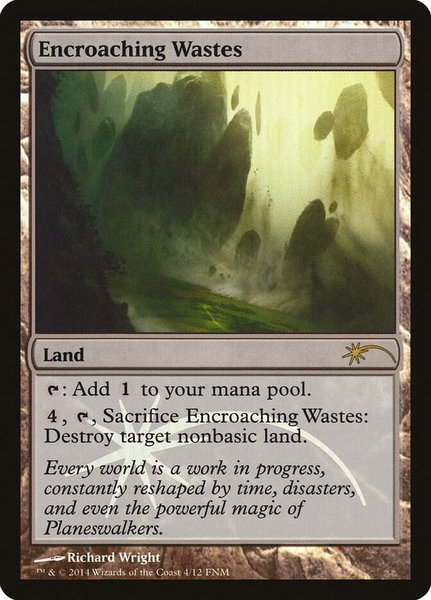Encroaching Wastes trading card from FNM Promos Encroaching Wastes - FNM Promos Magic: The Gathering trading card