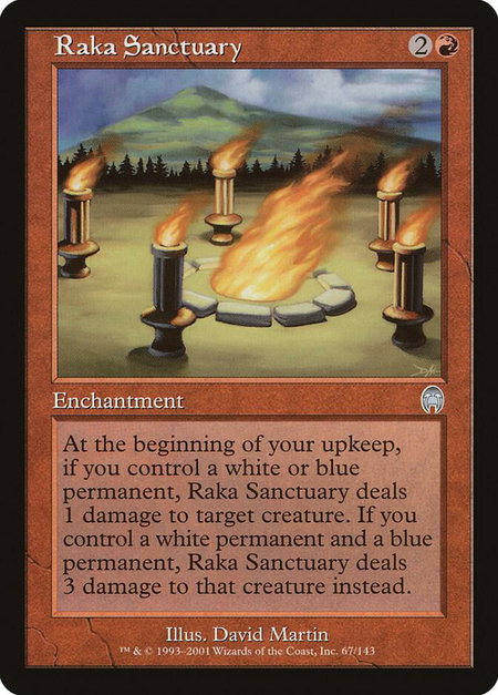 Raka Sanctuary - Apocalypse Magic: The Gathering trading card