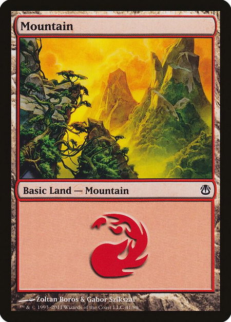 Mountain (41) - Duel Decks: Ajani vs. Nicol Bolas Magic: The Gathering trading card