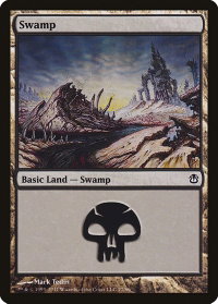 Swamp (77) - Duel Decks: Ajani vs. Nicol Bolas (DDH) #77 - Land Magic: The Gathering Trading Card