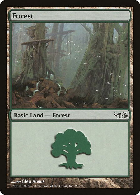 Forest (28) - Duel Decks: Elves vs. Goblins Magic: The Gathering trading card