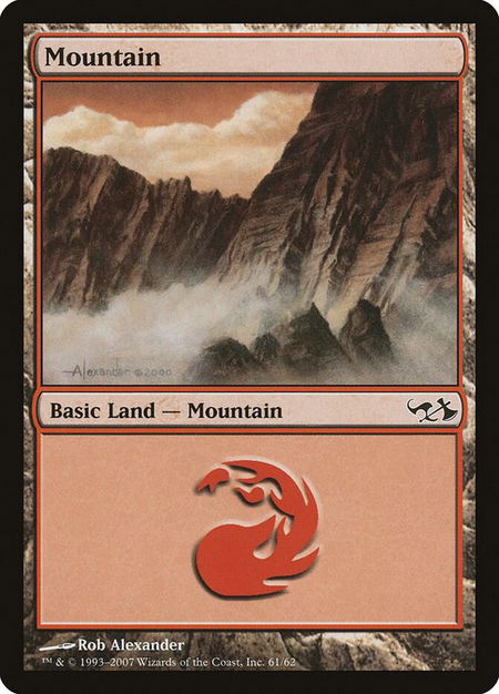 Mountain (61) - Duel Decks: Elves vs. Goblins Magic: The Gathering trading card