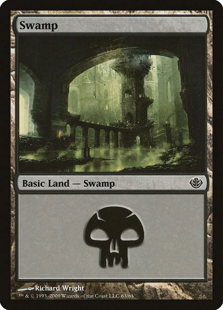 Swamp (63) - Duel Decks: Garruk vs. Liliana Magic: The Gathering trading card