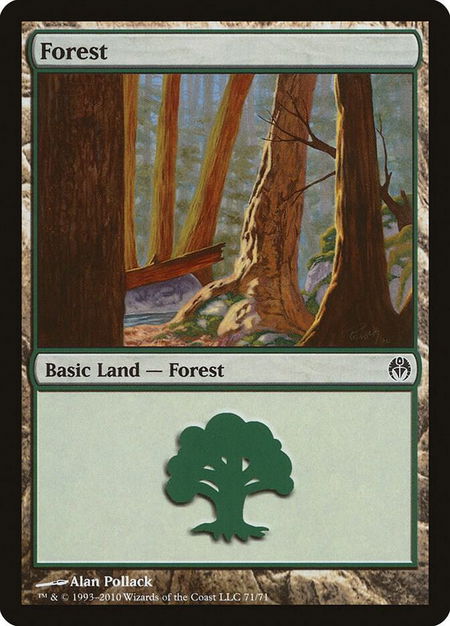 Forest (71) trading card from Duel Decks: Phyrexia vs. the Coalition Forest (71) - Duel Decks: Phyrexia vs. the Coalition Magic: The Gathering trading card