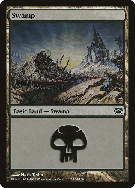 Swamp (154) - Planechase Magic: The Gathering trading card