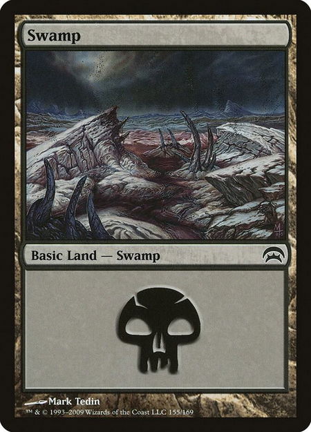 Swamp (155) - Planechase Magic: The Gathering trading card