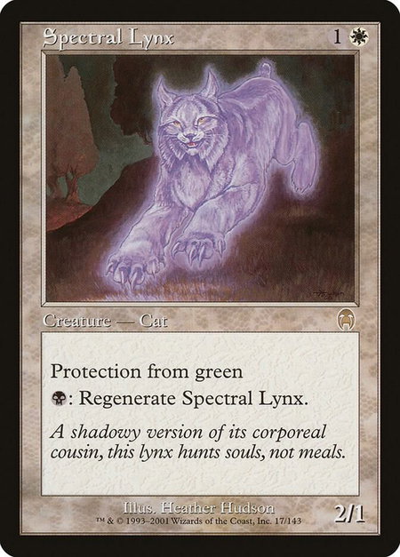 Spectral Lynx - Apocalypse Magic: The Gathering trading card