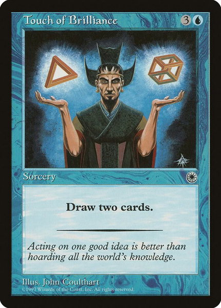 Touch of Brilliance trading card from Portal Touch of Brilliance - Portal Magic: The Gathering trading card