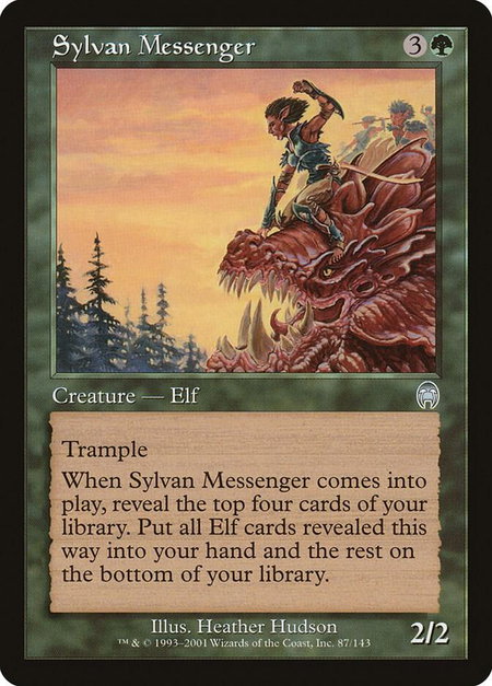 Sylvan Messenger - Apocalypse Magic: The Gathering trading card