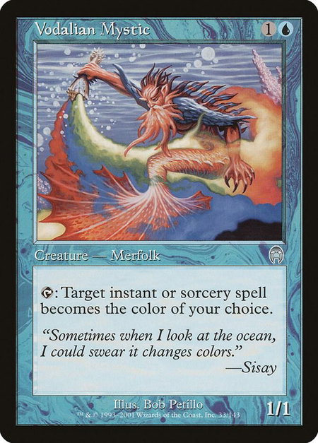 Vodalian Mystic - Apocalypse Magic: The Gathering trading card